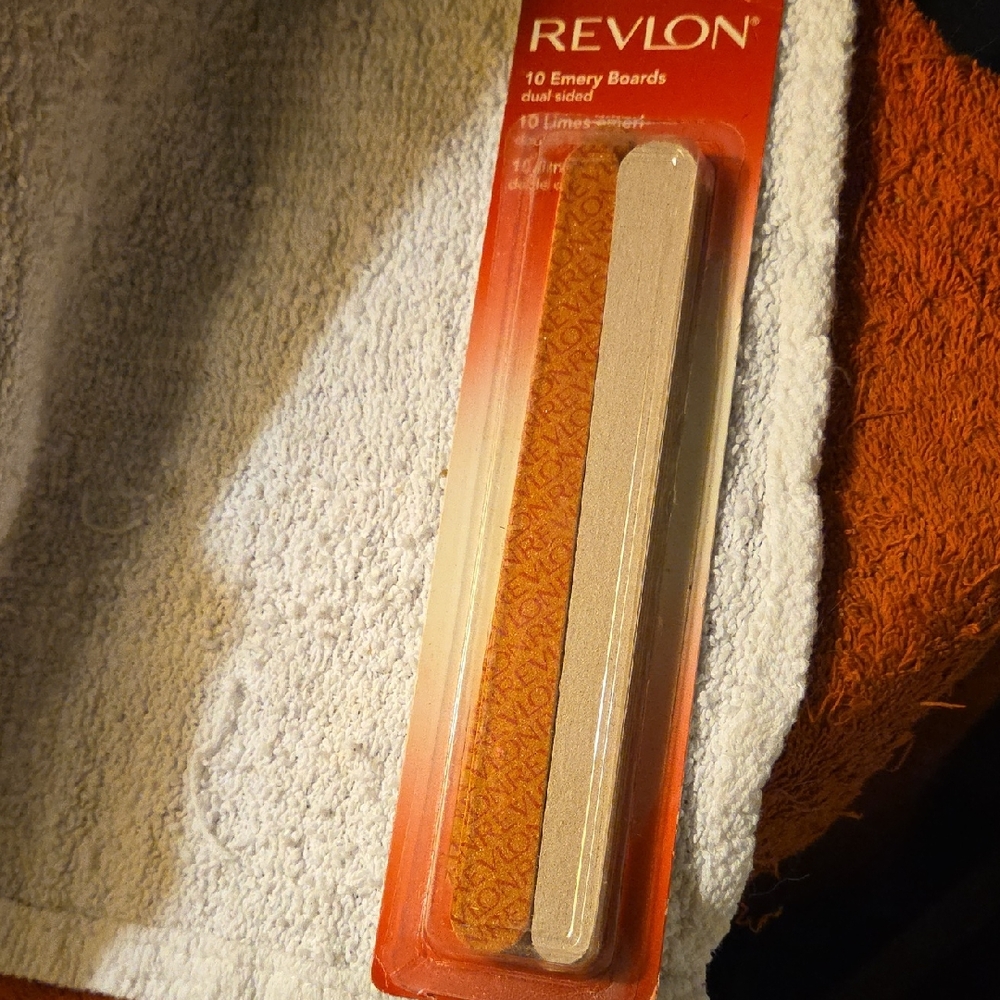 Revlon Nail File Orange Peach Packaging Nail Tools